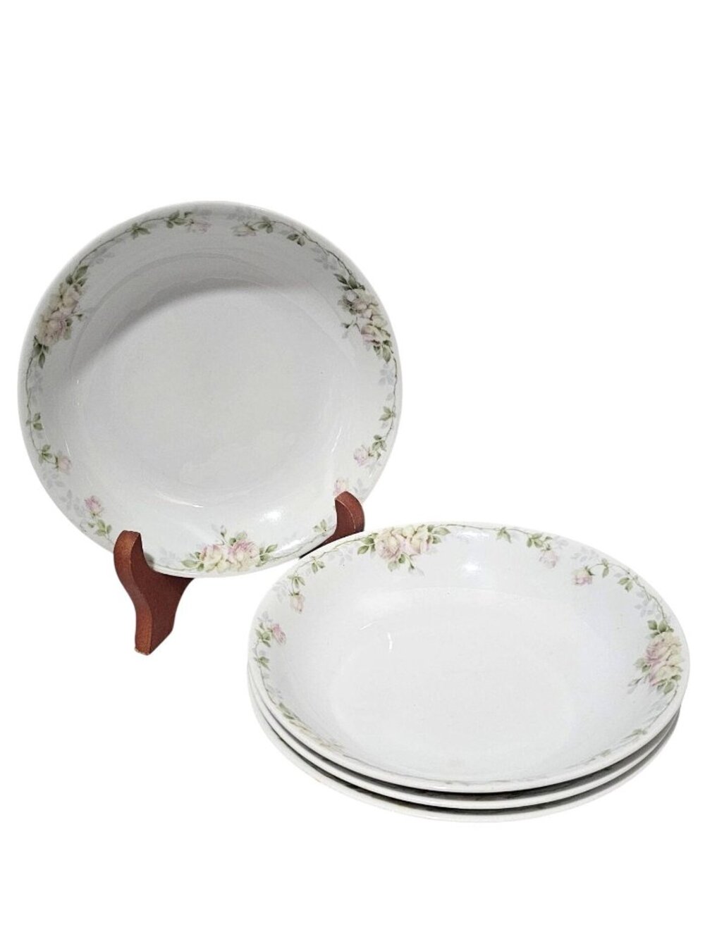 4 Rosenthal Roses Bowl 8" soup salad Selb-Bavaria Donatello antique vintage 1920